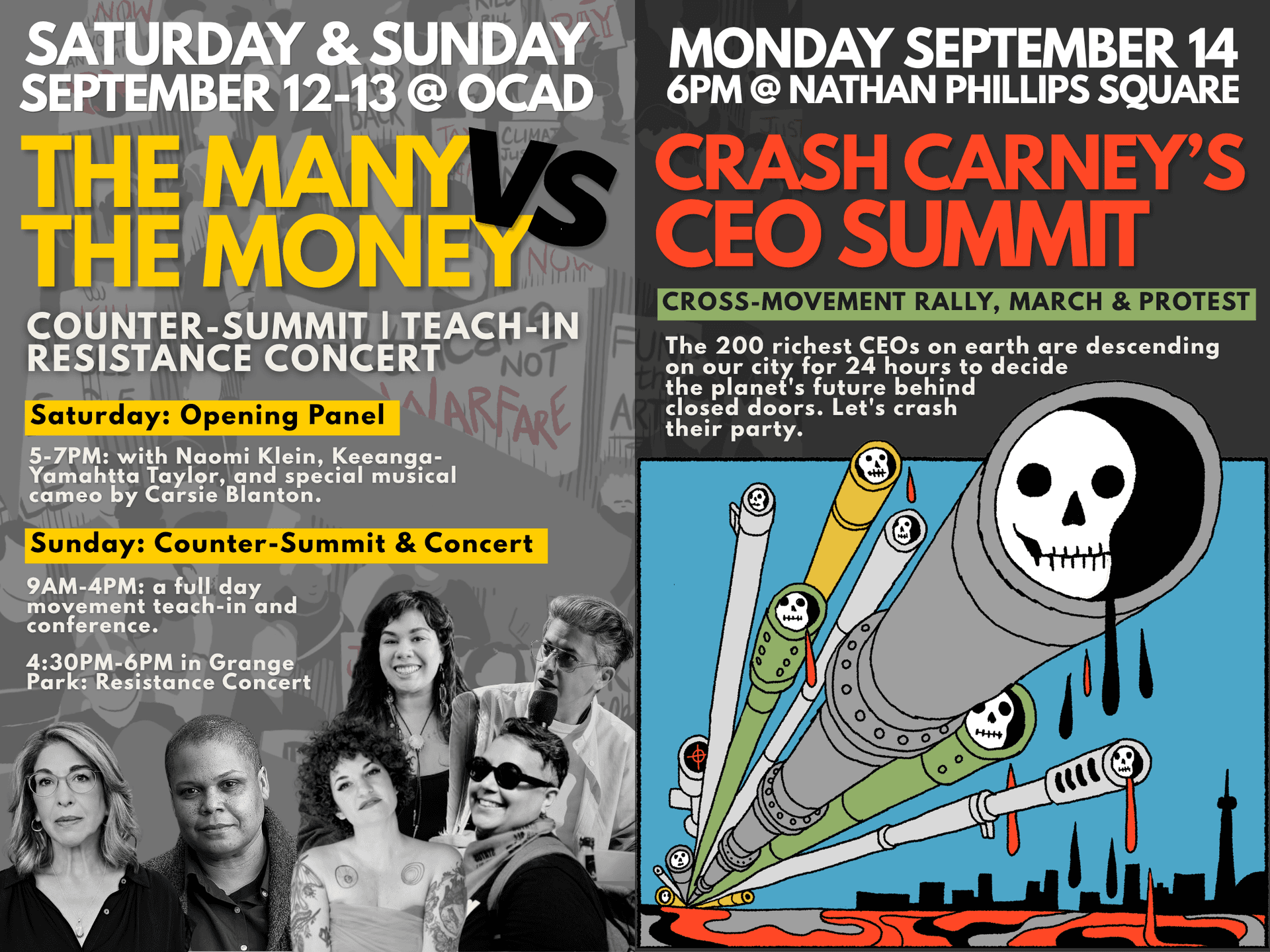 The Many vs. The Money - Counter-Summit & Demo, Toronto